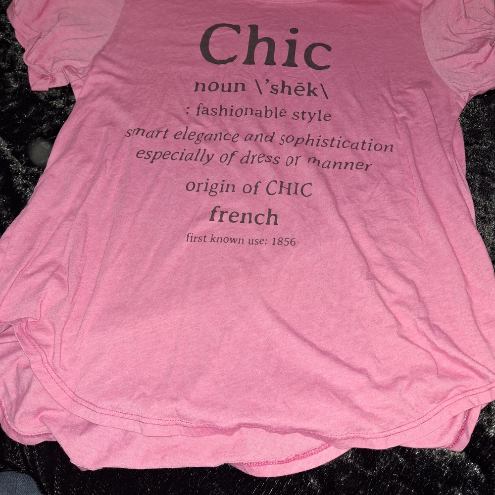 Pink Graphic Tee with Chic Print